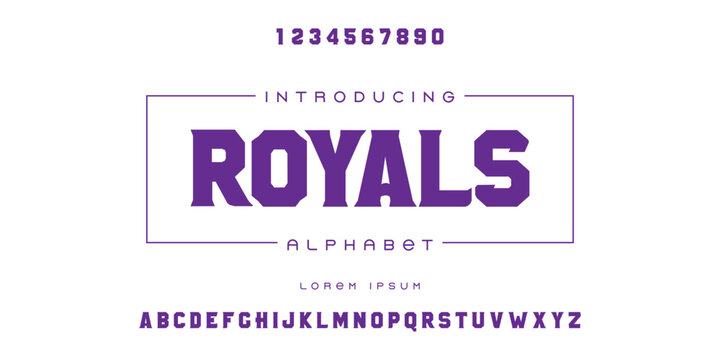 Varsity classic college royals font alphabet, varsity sport royal font for baseball, football or basketball logo, brand and t-shirt, athletic department typeface and stylish varsity alphabet
