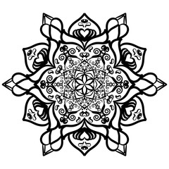 abstract floral ornament
Pastel Floral Heart Mandala Coloring Page | Decorative Symmetrical Pattern
