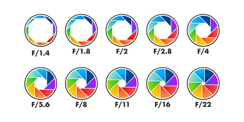 Camera lens aperture f stop values infographic illuminating photography guide