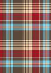 Seamless Neutral Brown,sage green ,red ,teal brick red ,black ,purple and Beige Plaid Pattern for Fabric Design