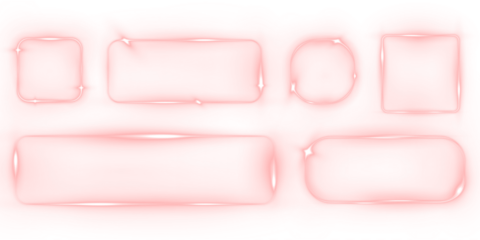 Png Red Neon UI Overlay PNG Frame Set on transparent background