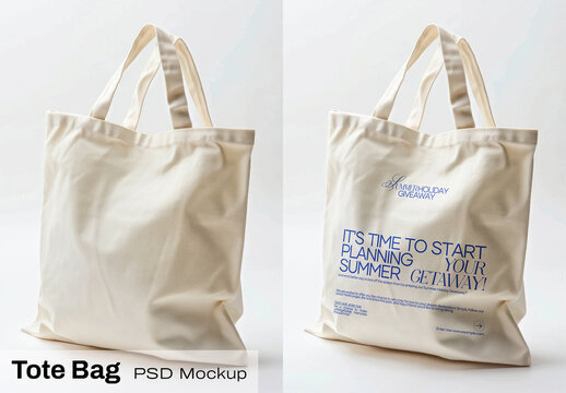 Elegant Tote Bag Mockup Design PSD
