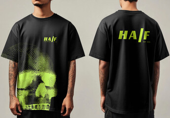 Graphic Skull Tshirt Mockup PSD