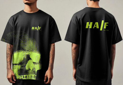 Graphic Skull Tshirt Mockup PSD