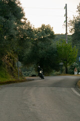 Naklejka premium riding on the road