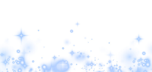 Fototapeta premium Png Blue Glitter and Sparkles Overlay PNG on transparent background