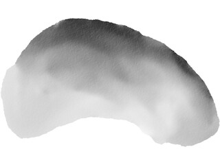 Abstract Dark Rough Watercolor Texture PNG Shape Decoration on Transparent Background