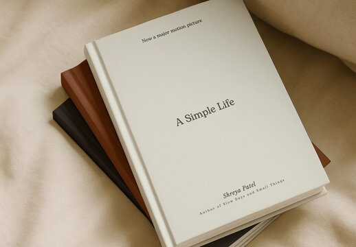 Minimalist Book Cover Mockup PSD