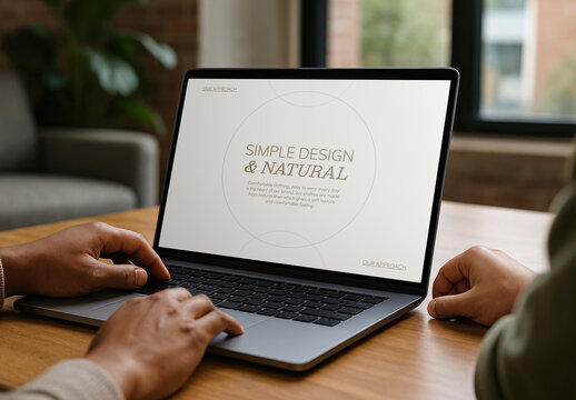 Minimalist Laptop Screen Mockup PSD