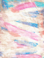 Pink and blue watercolor paper background