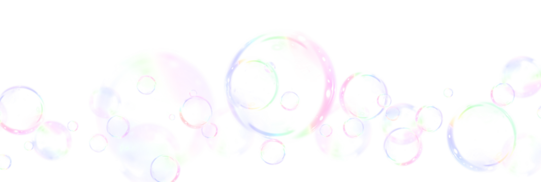 Png Rainbow Bubbles Cluster PNG Overlay on transparent background