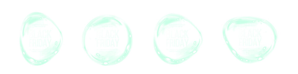 Png Teal Black Friday PNG Overlay Badge on transparent background