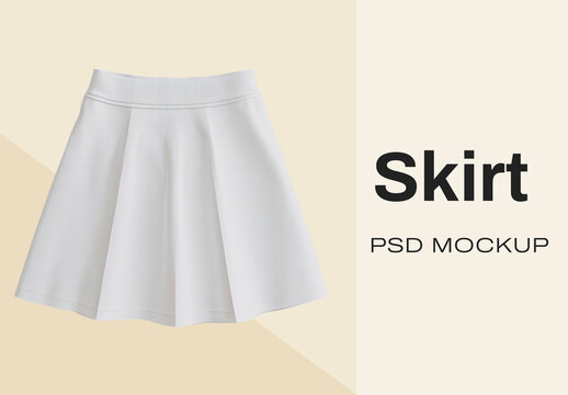 White Skirt PSD mockup