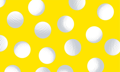 Seamless pattern with golf balls. Wallpaper golf club. Great for digital design, web backgrounds, wrapping paper, and modern sports graphics.