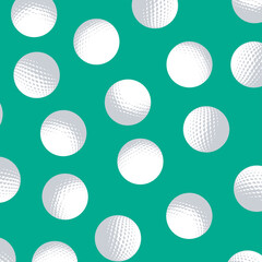 Seamless pattern with golf balls. Wallpaper golf club. Great for digital design, web backgrounds, wrapping paper, and modern sports graphics.