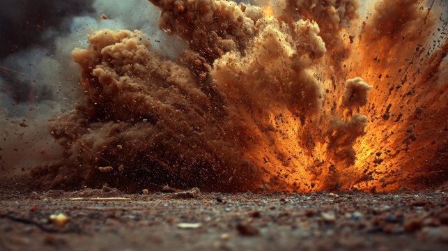 fire and smoke explotion