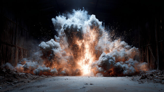 fire and smoke explotion