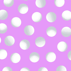 Golf balls seamless pattern. Sport background. Modern and minimal illustration ideal for athletic branding, tournaments, and leisure sport concepts.