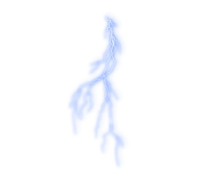 Png Blue Lightning Bolt PNG Overlay on transparent background