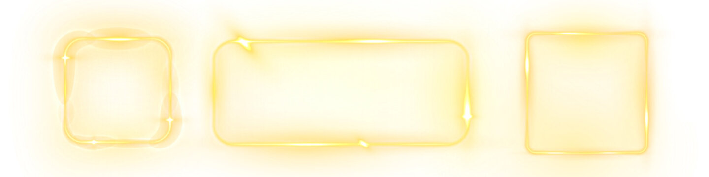 Png Golden Neon HUD Overlay PNG on transparent background