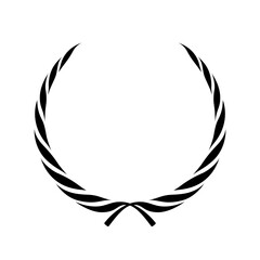 classic round decorative laurel wreath element vector isolated on transparent background