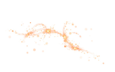 Png Orange Sparkle Light Trail Overlay PNG on transparent background