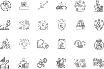 Benefit outline reward motivation success icon