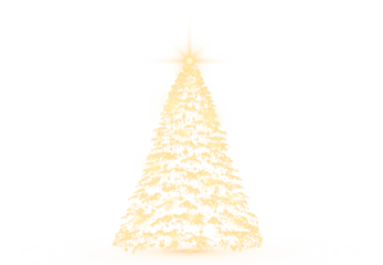 Png Golden Christmas Tree Sparkle Overlay PNG on transparent background