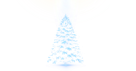 Png Blue Particle Christmas Tree Overlay PNG on transparent background