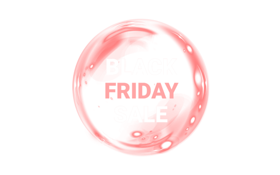Png Red Black Friday Sale Overlay PNG on transparent background