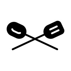 Grill spatula vector icon. Barbecue spatula illustration sign. Kitchen spatula symbol or logo.