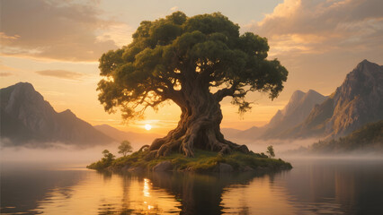 Yggdrasil world tree of Norse mythology