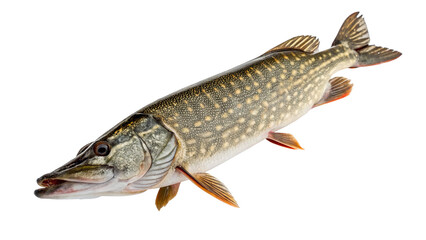 Fototapeta premium pike fish isolated on transparent background