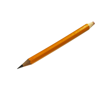  3D pencil with floating shadow, minimal design, isolated