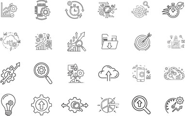 Optimization process improvement outline vector icon