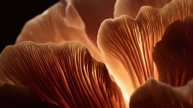 Glowing mushroom close-up