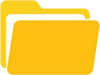 Simple orange folder icon for business and data organization vector