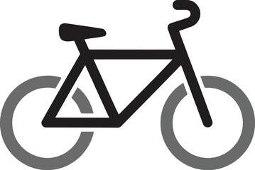 Modern minimalist bicycle icon simple line art symbol transportation vector