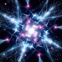 Abstract digital rendering of geometric patterns and forms