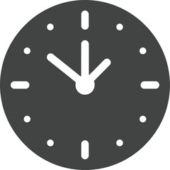 Minimalist clock icon time concept simple design graphic element vector