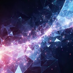 Abstract digital rendering of geometric patterns and movement