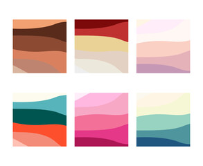 Fototapeta premium Set of Wave curve design, modern line pattern, graphic covec vector illustration .