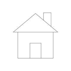 The house icon on a white background.