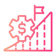 financial goals gradient icon