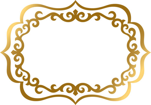 Golden figured frame with ornaments S1-03