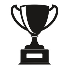 Trophie vector clean black silhouette design white background