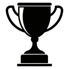 Trophie vector clean black silhouette design white background