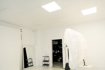 modern square ceiling light in decorative studio wall