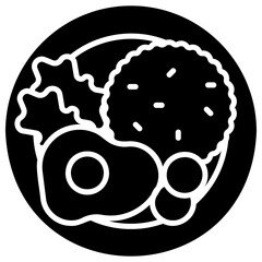 Fried Rice vector icon. Food and beverage icon solid style. perfect use for logo, presentation, website, and more. modern icon design glyph style