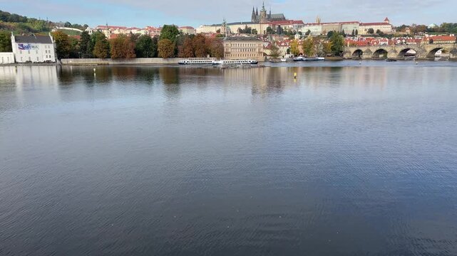 Prague Castle View over Vltava River